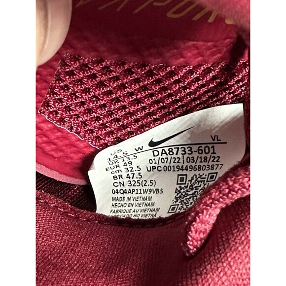 Florida State Nike Vapor Edge Speed 360 Cleats DA8733-601 Men's Size 14.5 Wide - Picture 9 of 9